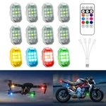 12PCS Wireless Strobe Led Lights, Rgb Rechargeable Motorcycle Flashing New. Price: $47.69.