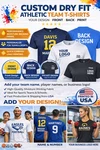 Custom Dry Fit T-shirt Unisex Performance Athletic Team Logo Print S-3XL New. Price: $15.19.
