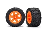 Traxxas 2.8 Orange Rxt Wheels With Talon Extreme Tires (rustler 2WD Rear) New. Price: $37.92.