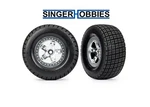 Traxxas 10476 Tire & Wheel Satin Chrome Hoosier 2WD Front Modified/slash TRA1 New. Price: $24.95.