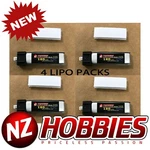 Nzhobbies 1S 3.7V 180MAH 45C Lipo Battery (4) : Blade Nano Cp Msrx New. Price: $11.95.