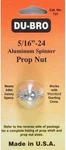 Dubro Rc Airplane 5/16" - 24 Aluminum Spinner Prop Nut DUB731 : Os .61 91 New. Price: $19.95.