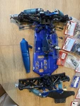 Kyosho Inferno 1:8 Nitro Rc Buggy & Parts Lot Blue/black Used. Price: $260.00.