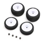 Losi LOS-1763 White Mounted Wheels, Tires, (4) For Micro-b New. Price: $19.99.