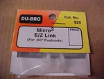 Du-bro 920 = Micro E/z Link (new). Price: $7.00.
