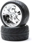 Mounted Rr 5-SPOKE Wheel/tire 54X30MM Chrome 2 LOS43039 Rc New. Price: $53.99.
