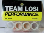 Vintage Team Losi White Threaded Shock Nuts 4 New Part # LOSA5057 ,. Price: $40.00.