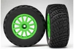 Traxxas 7473X Tire W/rally Wheel (2) (standard) (green) New. Price: $24.95.