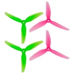 Hqprop Ethix 5X3.1X3 5" 3-BLADE Propeller Set (2X / Ccw) Green & Pink New. Price: $6.49.