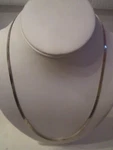 Sterling Silver Herring Bone Necklace 22" Long 11 Grams Italy SC-10 Pre-owned. Price: $50.40.