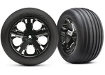 Traxxas Front Black Chrome Wheels And Alias Tires 3771A New. Price: $26.95.