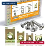 Weideer 210PCS Car U-clip And Screw Assortment KIT,#6#8#10#12 Automotive Nut New. Price: $30.79.