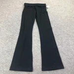 Aero Legging Womens Small Dark Black Foldover Flare Mid Rise Yoga Stretch New. Price: $17.09.