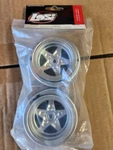 Losi LOS43048 Rear Wheels Satin Chrome 5-STAR (2) 22S Drag Bnip Lqqk Sct New. Price: $15.00.