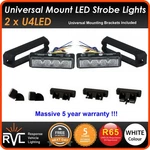 2X 4LED 12/24V White Strobe Grill Surface Flashing Lightbar Recovey Beacon New. Price: $67.65.