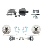 1965-68 Chevy Impala Disc Brake Kit Drilled Slotted Rotors 8" Booster Conv New. Price: $667.69.