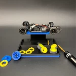 Kyosho Mini-z Modular 1/28 Scale Pit Stand Single Car Frame (1-TIER) Blue MR04 New. Price: $24.95.