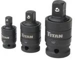Titan TTN-16151 3 Pc. Pin-free Locking Impact U-joint Adapter Set New. Price: $51.78.