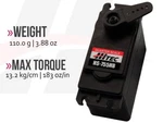 Hitec HS-755MG Giant Scale Analog Metal Gear Servo New. Price: $61.99.