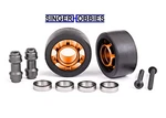 Traxxas 7775T Wheelie Bar Wheels Aluminum Orange-anodized Xrt/sledge/maxx TRA1 New. Price: $39.95.