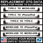 Type-c/iphone/ipad/micro-usb Data Cable For Dji Mavic Remote Controller New. Price: $7.99.