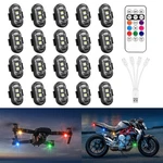 20 Pods Wireless Led Strobe Lights Rgb Usb Rechargeable For Car Bike Motorcycle New. Price: $40.30.