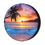 Kiuloam Ocean Sunrise Tropical Palm Tree Spare Tire Cover Polyester Universal... New. Price: $29.14.