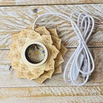 4.25 Wood Lotus Led Light Base White Usb Crystal Sphere Stand Switch New. Price: $25.00.