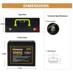 Long Life 12V Lithium Iron Phosphate Battery - 20AH Capacity New. Price: $91.19.