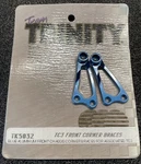 Trinity Front Corner Braces Blue Anodized Aluminum Team Associated TC3 Rc TK5032 New. Price: $59.00.
