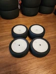 Sweep Racing Non-slip 4WD White Xs Yellow Front Tires 110F24-3413 Used Set. Price: $30.00.