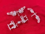 Team Associated RC10CC Clear C-hubs / Rear Axle Carriers Steering Blocks New. Price: $16.95.