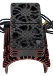New Nhx Rc 1/8 Twin Alum Hv Cooling Fans With Cover 28000 Rpm Motor Heatsink. Price: $29.95.
