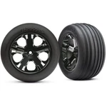 Traxxas Rustler 2WD Pre-mounted Front Ribbed Tires W/ Black Chrome Wheels 3771A New. Price: $26.95.