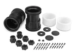 JCO3377B Black Tribute 2.6 X 3.6" Monster Truck Wheel W/ Adaptors (2) New. Price: $24.65.