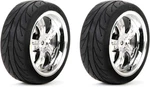 Mounted Fr 5-SPOKE Wheel/tire 54X26MM Chrome LOS43038 Elec Car/truck Parts New. Price: $56.99.