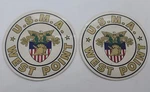 Vintage Nos Unused Pair Of Wwii Era U.s.m.a. West Point Round 4" Decal Stickers. Price: $49.99.