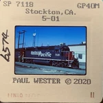 Southern Pacific Sp 7118 GP40M Locomotive Slide Stockton Ca 2001 Railroad Used. Price: $7.99.