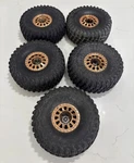 Losi Lasernut Tires Mounted Set Of 5 12MM Gold (inside Rim Hex Worn Out) Used. Price: $67.57.