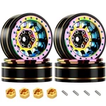 4PCS 1.1INCHES Brass Beadlock Wheel Hub Rims For Axial SCX24 1/24 Crawler Car New. Price: $32.17.