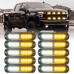 Xprite White Amber 12 Led Emergency Strobe Lights Kit Surface Flush Mount Side New. Price: $97.68.