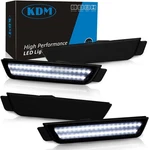 Kdm Smoked Lens Led Bumper Side Marker Reflectors Lights Dual 10-15 White New. Price: $60.60.