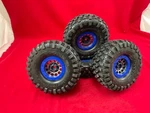 For Traxxas TRX-4 Blue / Black Method Wheels 1.9 Tires 12MM Hex Glued Assembled New. Price: $59.95.