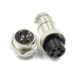 Hxchen Pin Metal Female Panel Connector 16MM GX16-5P Silver New. Price: $16.39.