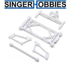 Losi LOS-2404 Front Wing Mount Set, White: 22S Sprint Hh New. Price: $17.99.