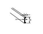Plastruct Model Parts 90536 CFS-8 Channel, 1/4" (5 Pack) New. Price: $8.99.