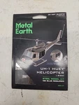 New Metal Earth UH-1 Huey Helicopter Color 3D Laser Cut Model. Price: $12.00.
