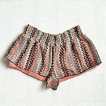 No Boundaries Shorts Womens Coral Teal Chevron High Rise 2010S Boho Festival Pre-owned. Price: $16.50.