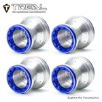 Losi Mini Lmt Treal Machined Aluminum Beadlock Wheel Set - Silver/blue New. Price: $69.98.