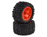 New! Traxxas Rustler Tires, 2.8 Orange, Talon Ext, Rxt Wheels, 12 Mm, Pair (2). Price: $25.00.